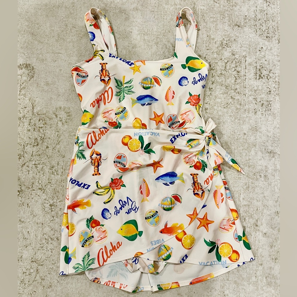 Old Navy Go Fish Vacation Swim Dress Women’s Large